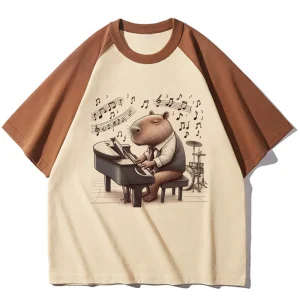 Funny Capybara tshirt women funny streetwear summer t shirt girl funny clothing