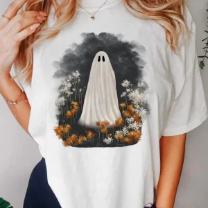 Women's Clothing Pattern Fashionable Printed T-Shirt Short Sleeved Women's Halloween Trend Cute 90s Women's Shirt Loose T-Shirt